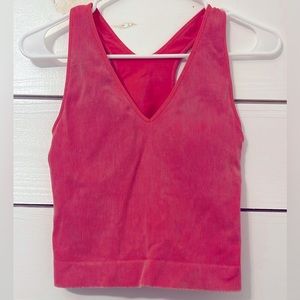 Cropped watermelon tank top